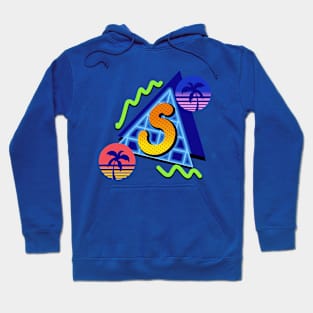 Initial Letter S - 80s Synth Hoodie